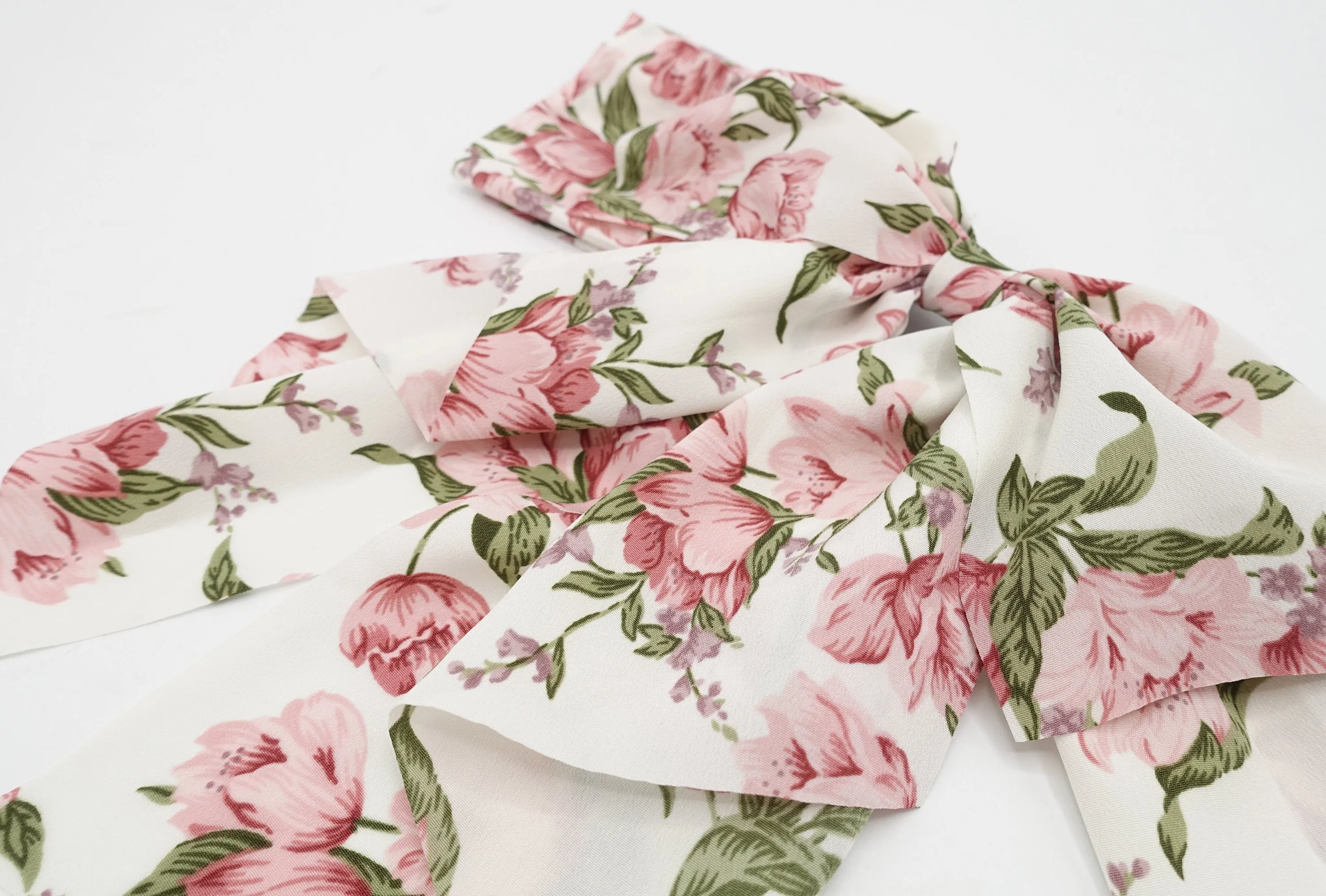 big floral hair bow drape tail barrette women hair accessory