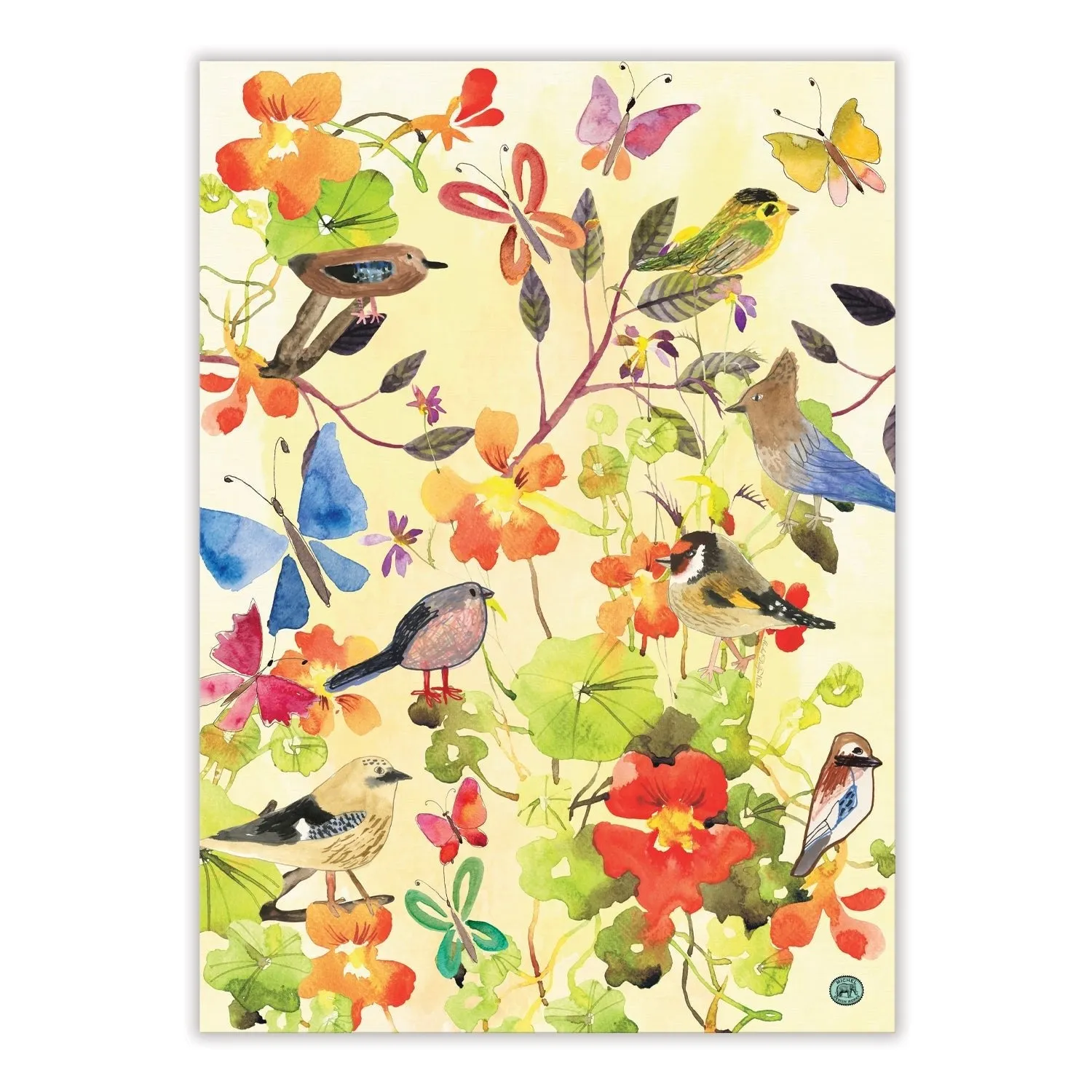 Birds and Butterflies Kitchen Towe