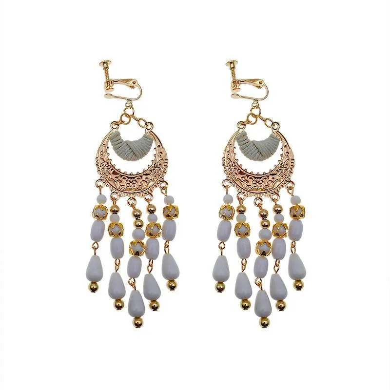 Black & Gold Chandelier Earrings