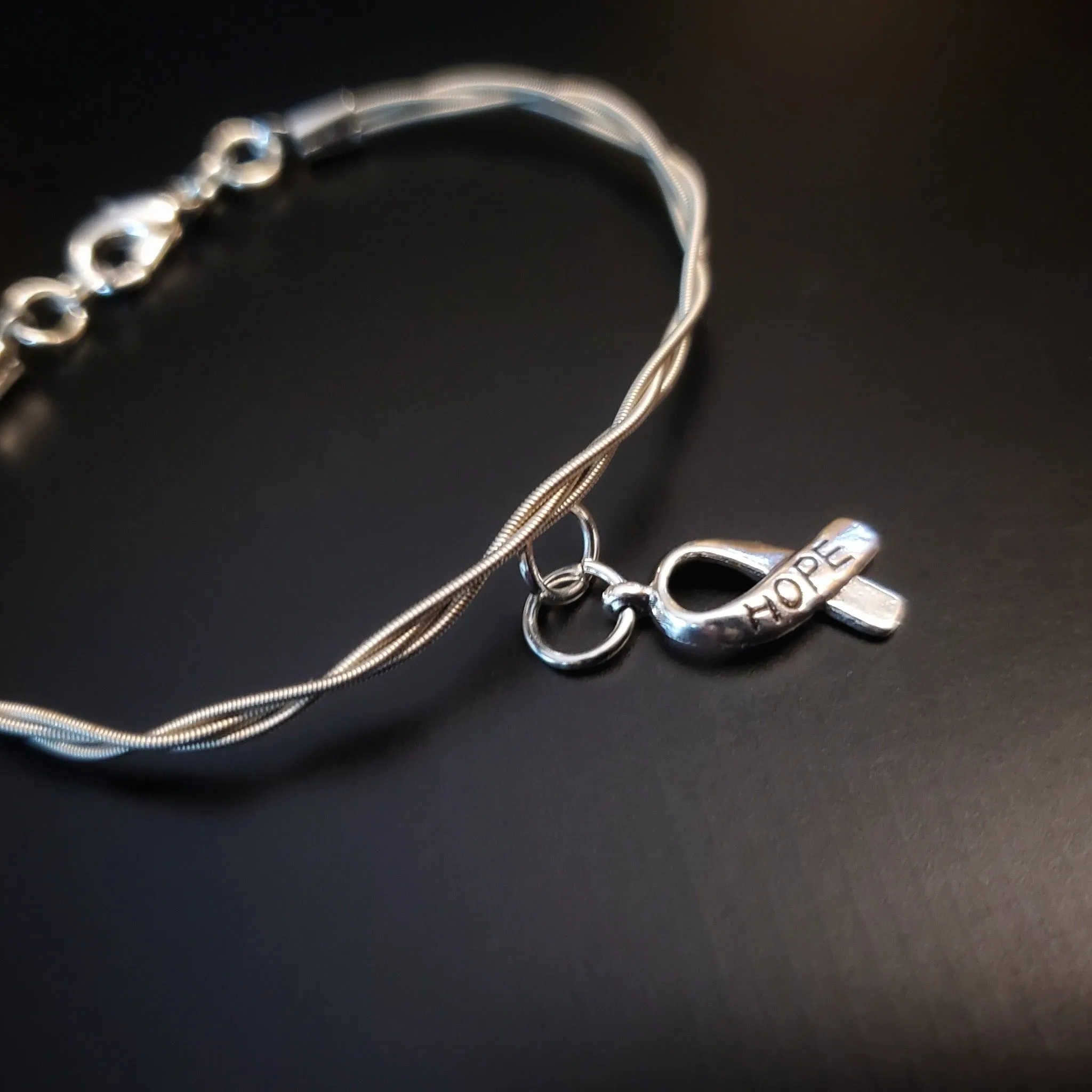 Braided Unisex Guitar String Hope Bracelet