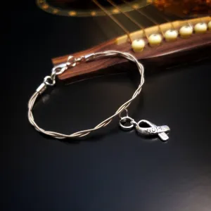 Braided Unisex Guitar String Hope Bracelet