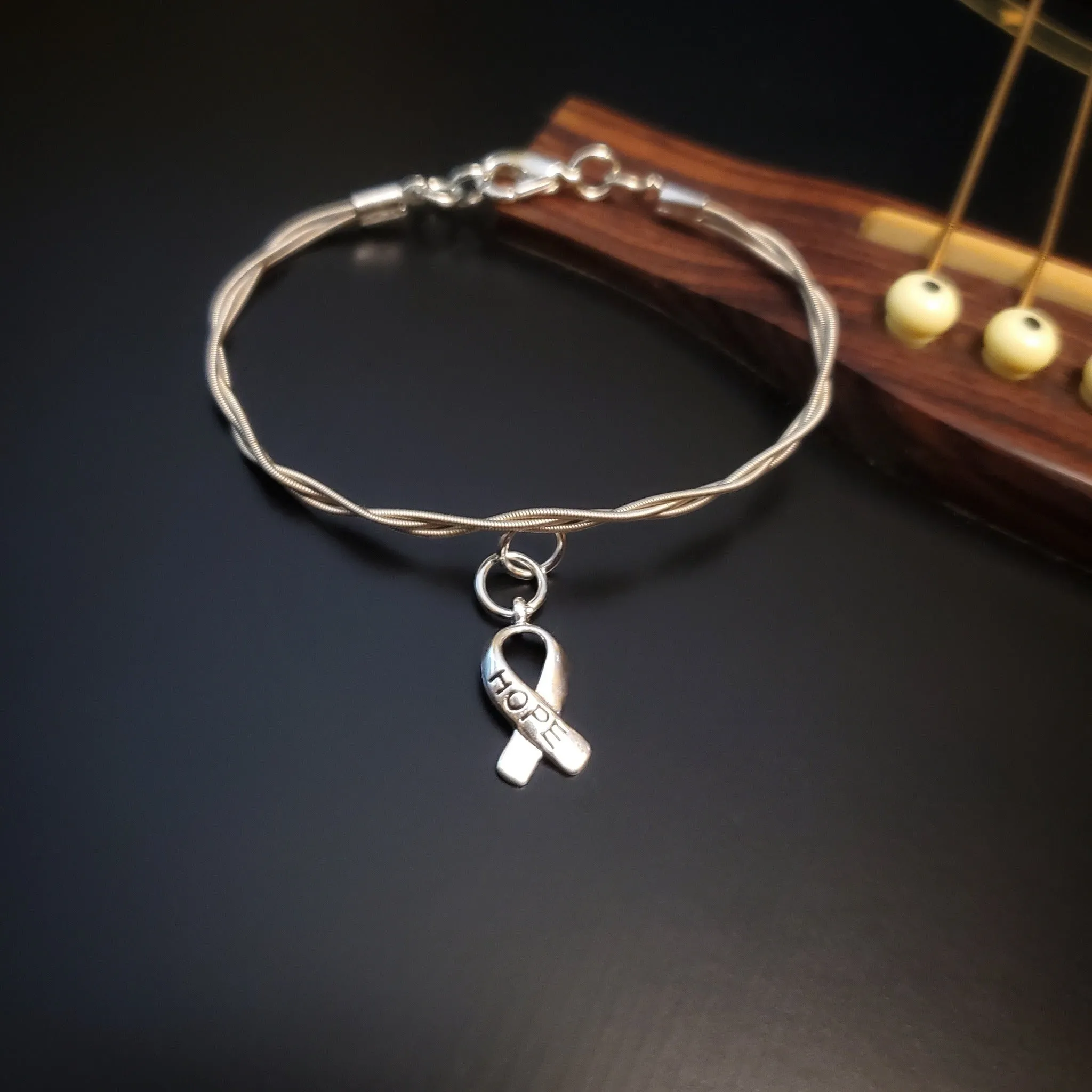 Braided Unisex Guitar String Hope Bracelet