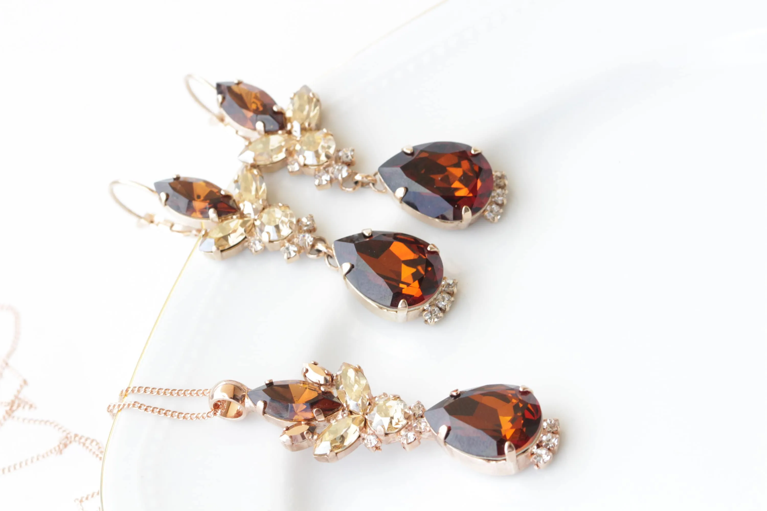 BROWN BRIDAL Earrings