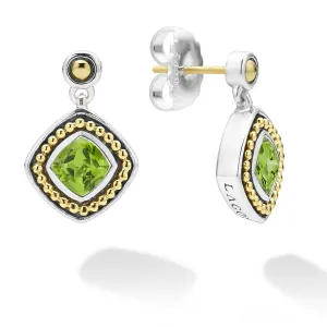 Caviar Color Peridot Drop Earrings