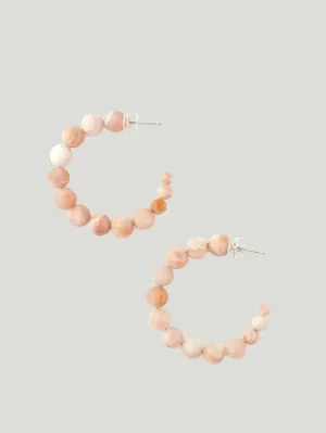 Chan Luu Medium Gemstone Hoop Earrings