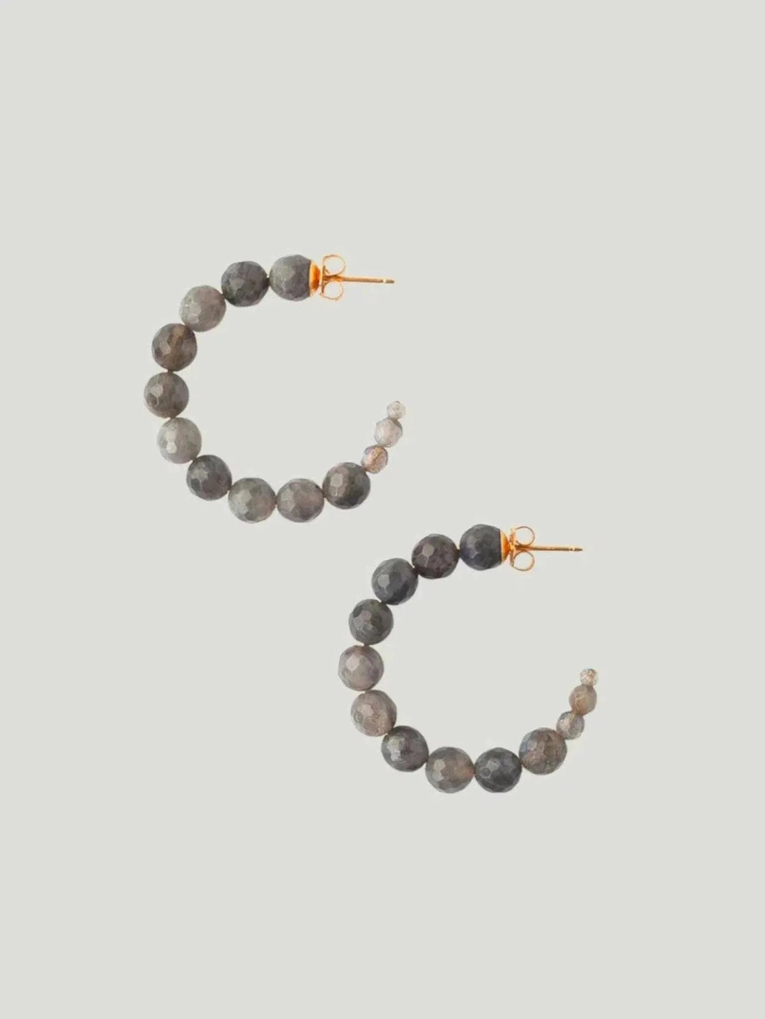 Chan Luu Medium Gemstone Hoop Earrings