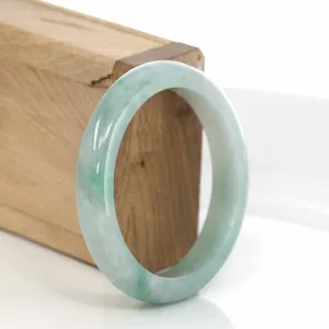 Classic Forest Green Genuine Jadeite Jade Bangle (55.47 mm) #634