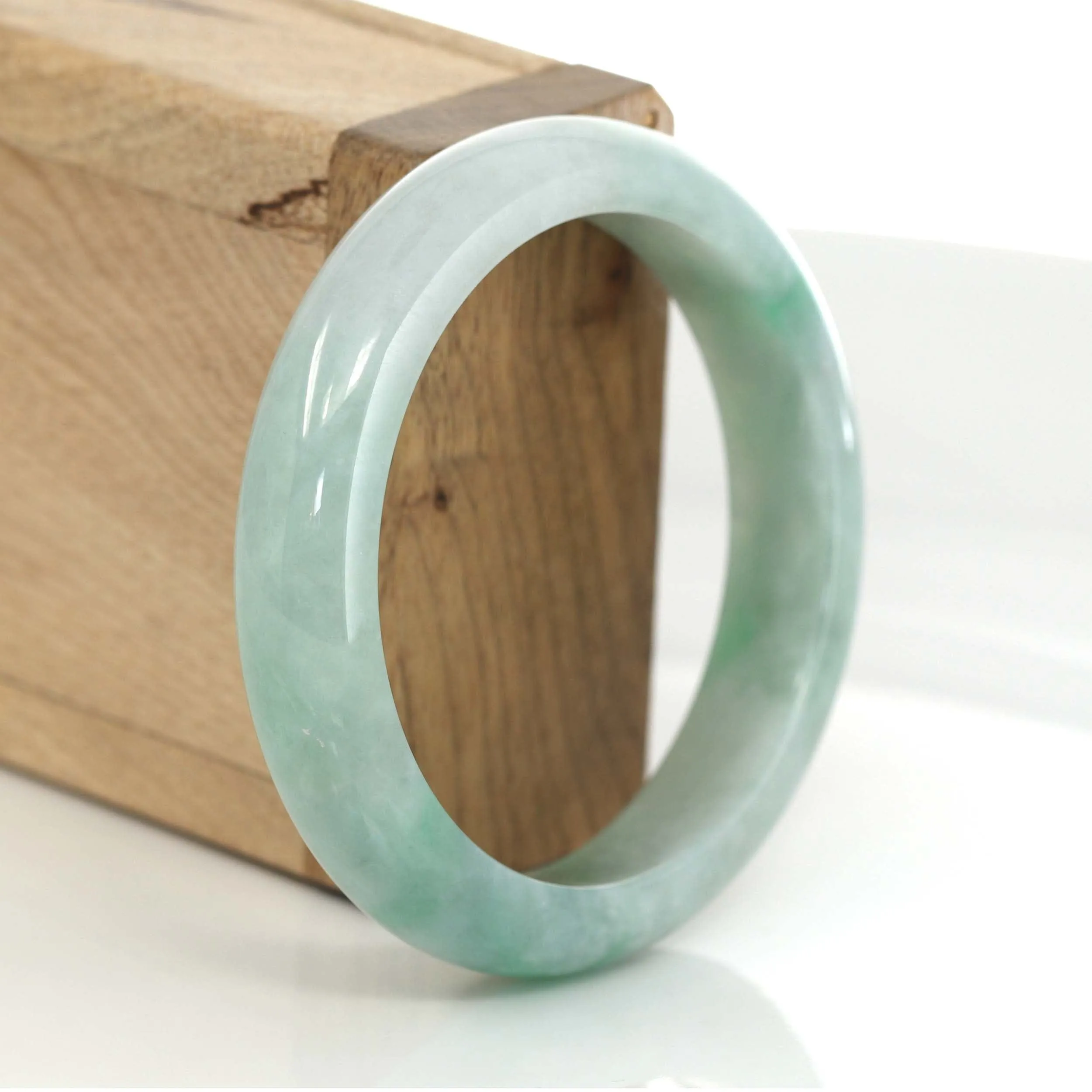 Classic Forest Green Genuine Jadeite Jade Bangle (55.47 mm) #634