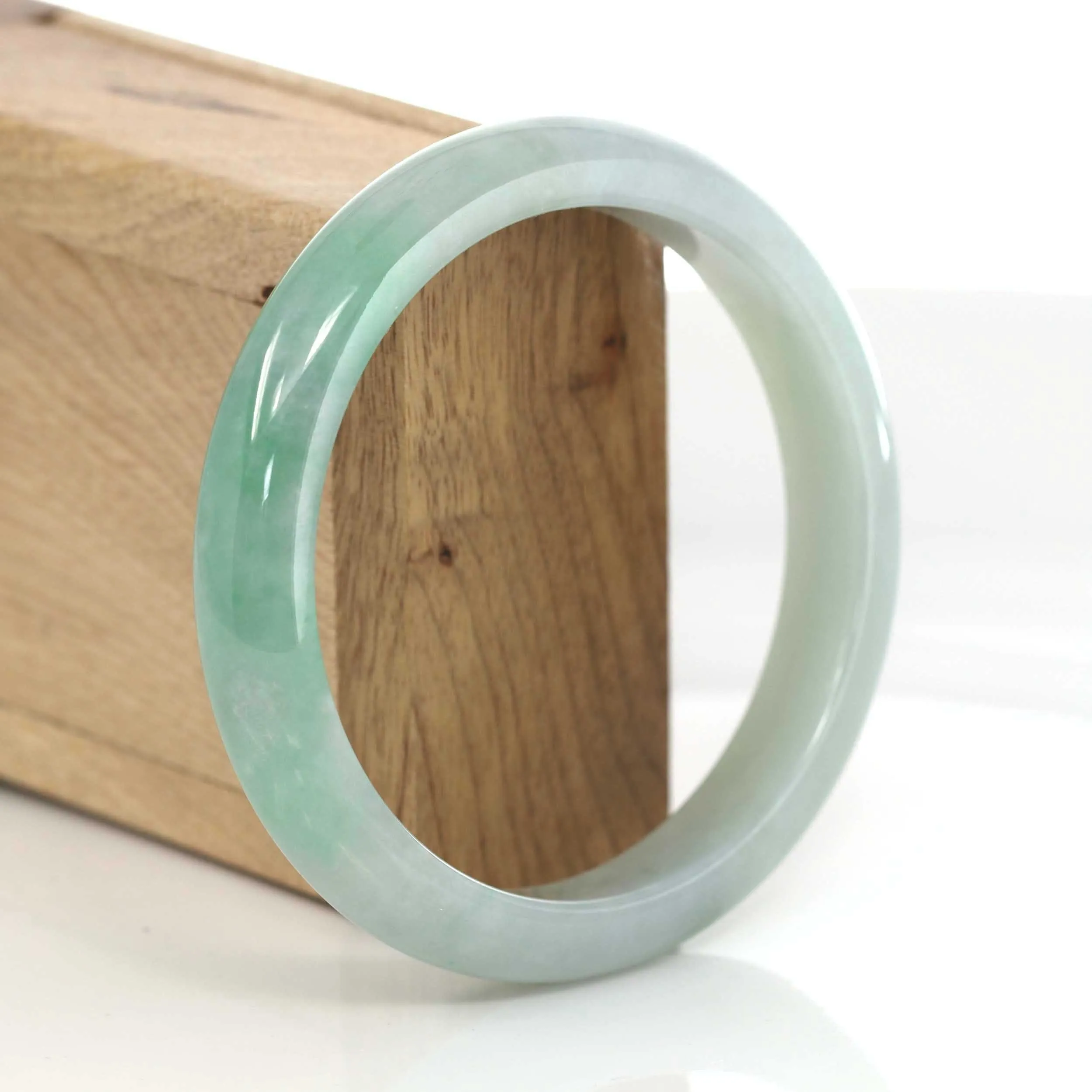 Classic Forest Green Genuine Jadeite Jade Bangle (62 mm) #644