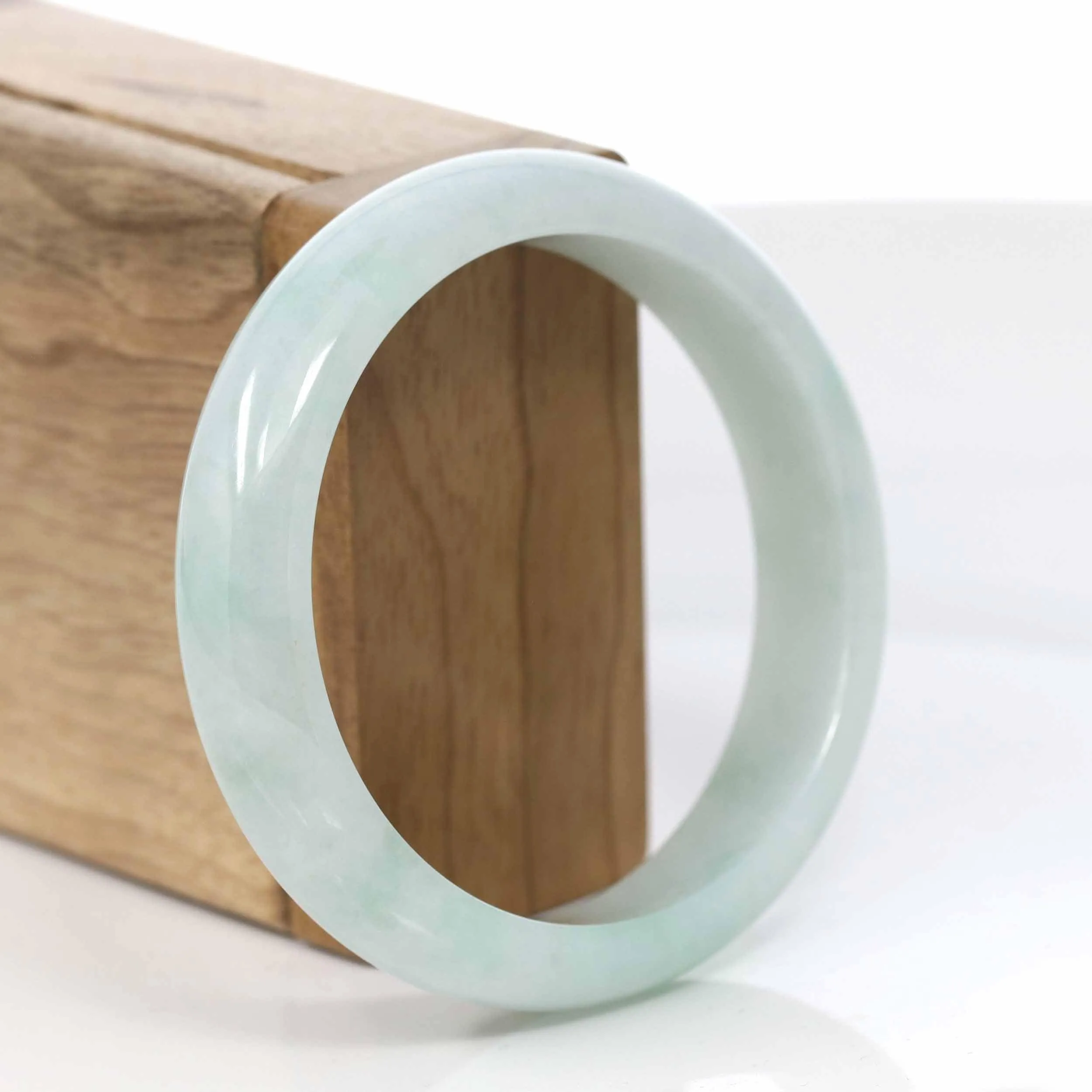 Classic Real Jade Jadeite Bangle Bracelet (57.52 mm) #414