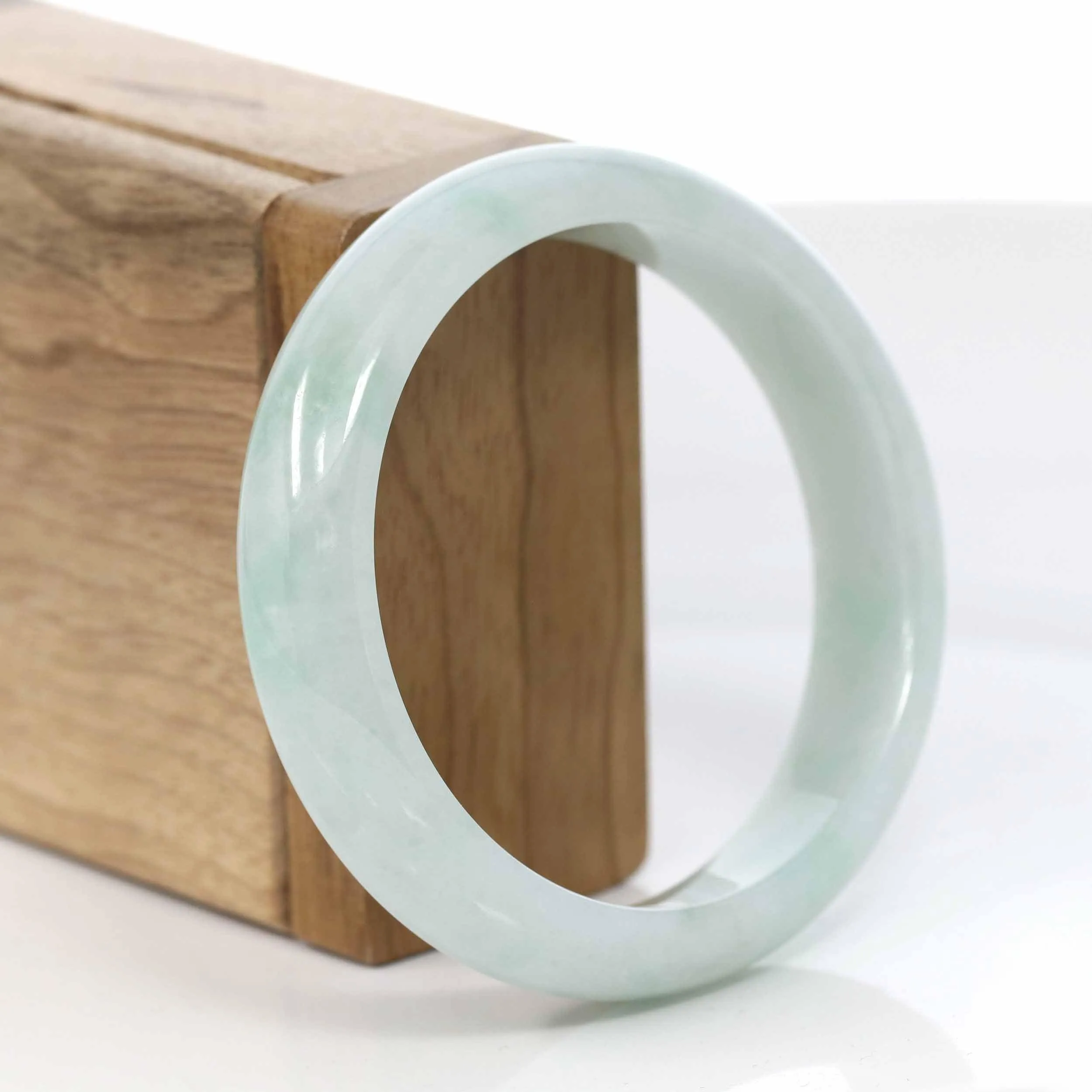 Classic Real Jade Jadeite Bangle Bracelet (57.52 mm) #414