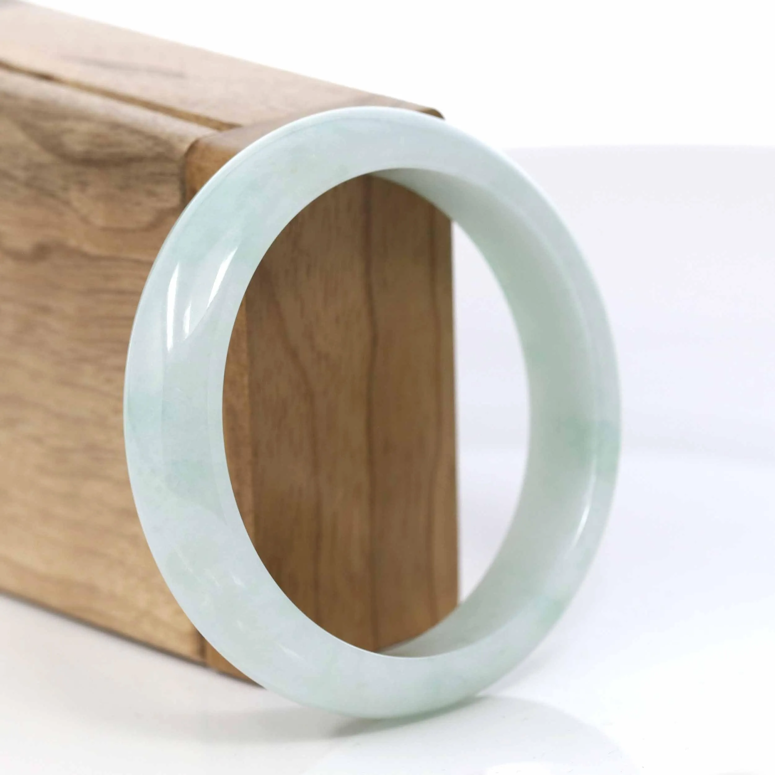 Classic Real Jade Jadeite Bangle Bracelet (57.52 mm) #414