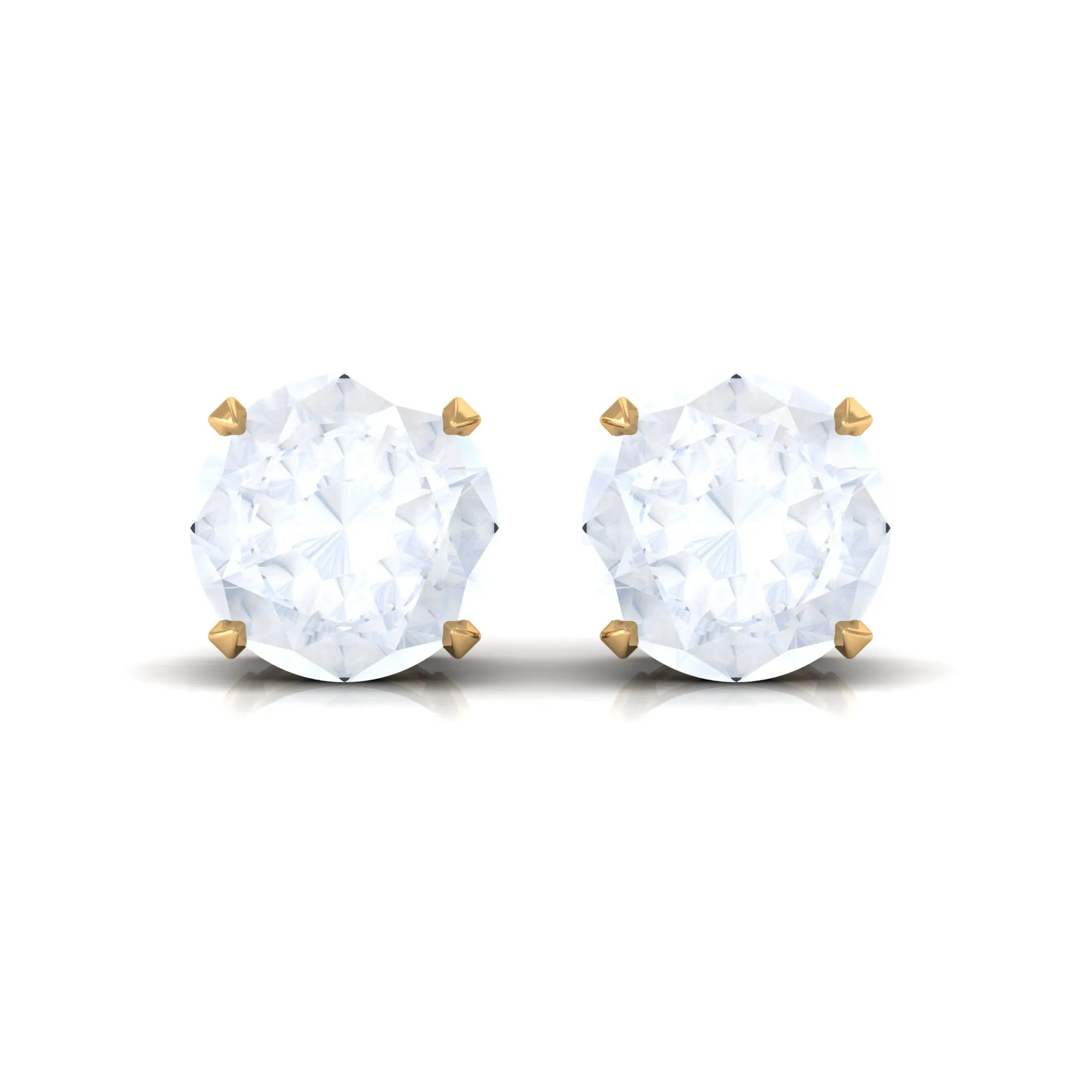 Claw Set Solitaire Moonstone Stud Earrings