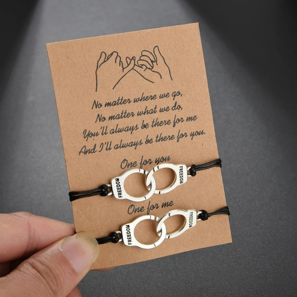 Couple Handcuffs Bracelets Friendship Card Bracelets Bracelets