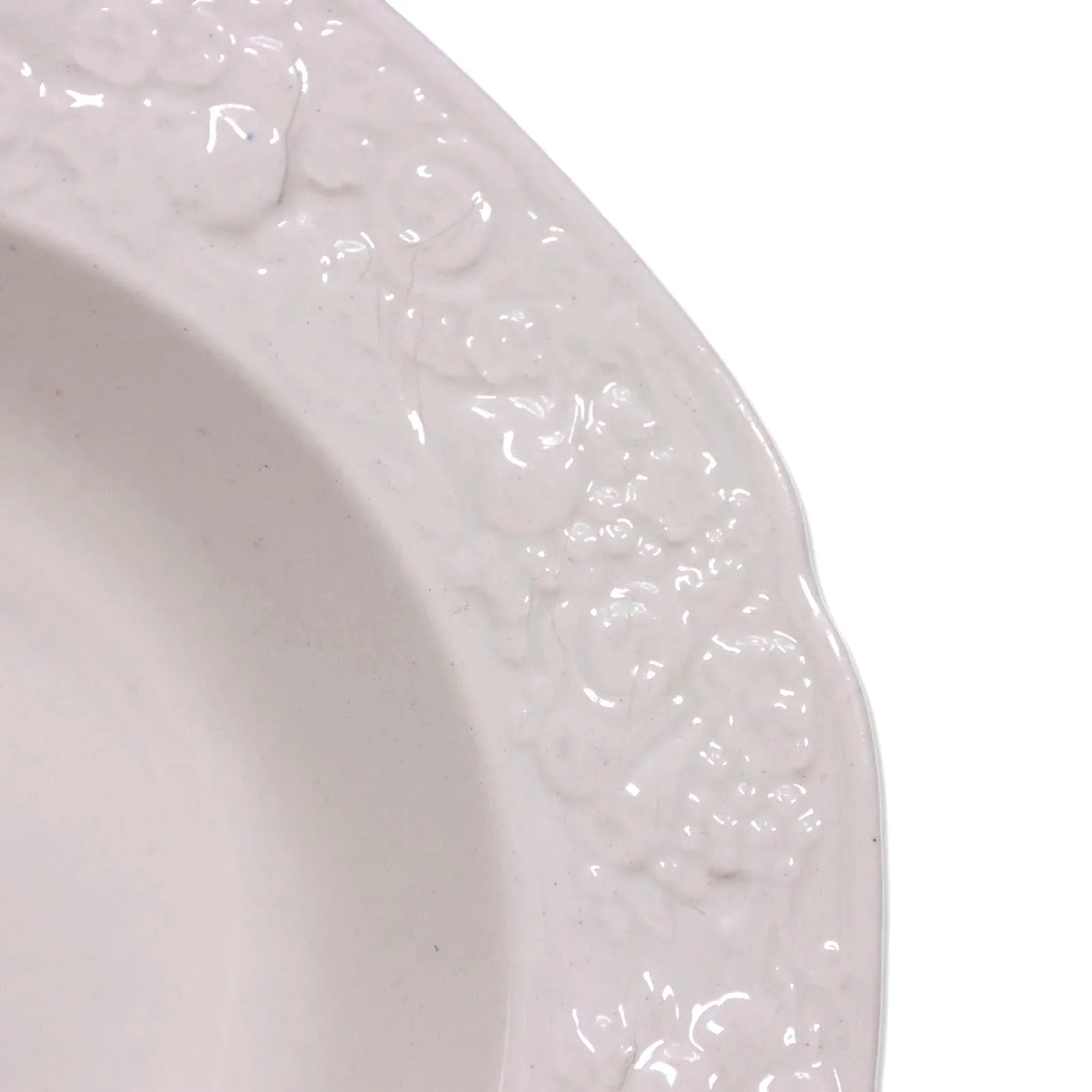 Crown Ducal Florentine Dark Cream Rimmed Cereal Bowl 6 5/8" Ironware