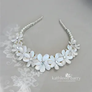 Custom order for Mari - Stylized flower tiara style headband - Assorted colors available