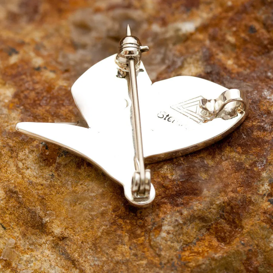 David Rosales Shalako Inlaid Sterling Silver Pendant and Broach
