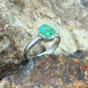 David Rosales Sonoran Gold Turquoise Sterling Silver Ring