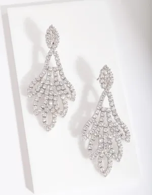 Diamond Simulant Chandelier Drop Earring