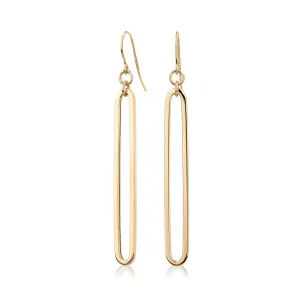 Drop earrings in 10 carat yellow gold