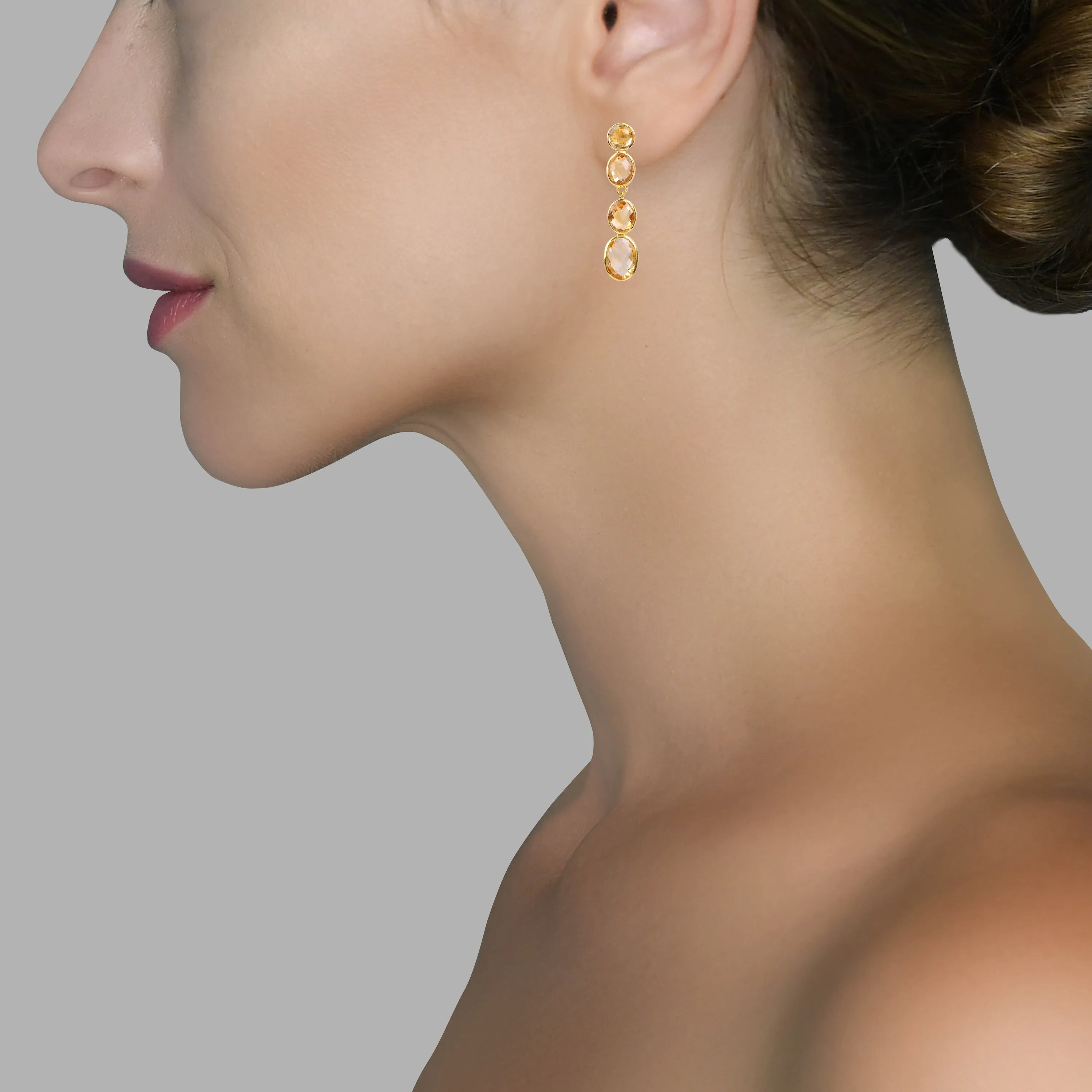 Earrings - Citrine Chandelier