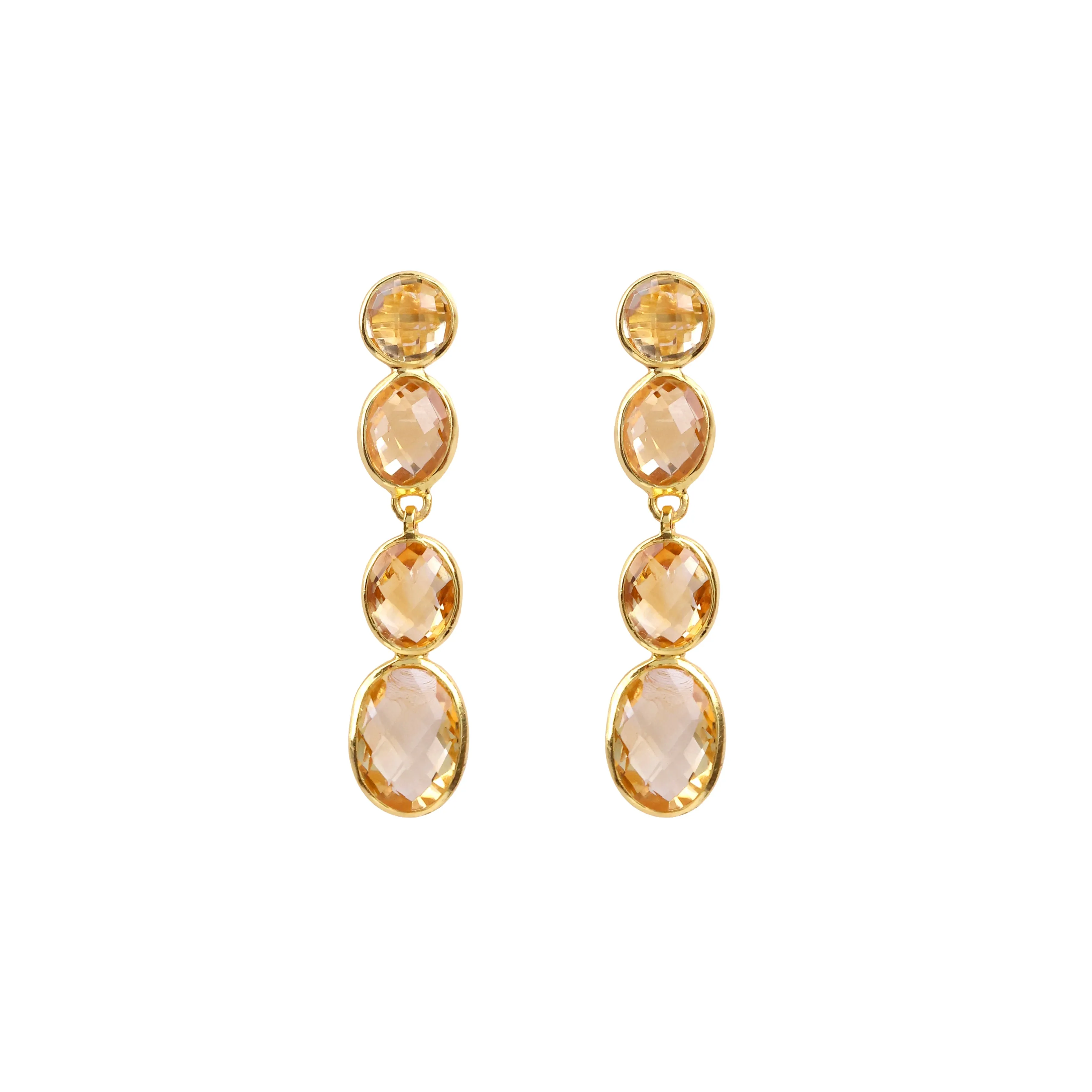 Earrings - Citrine Chandelier