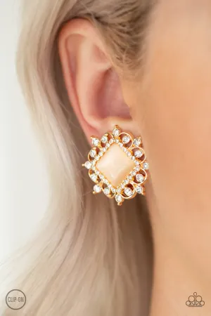 Earrings Get Rich Quick - Gold Clip On Q3