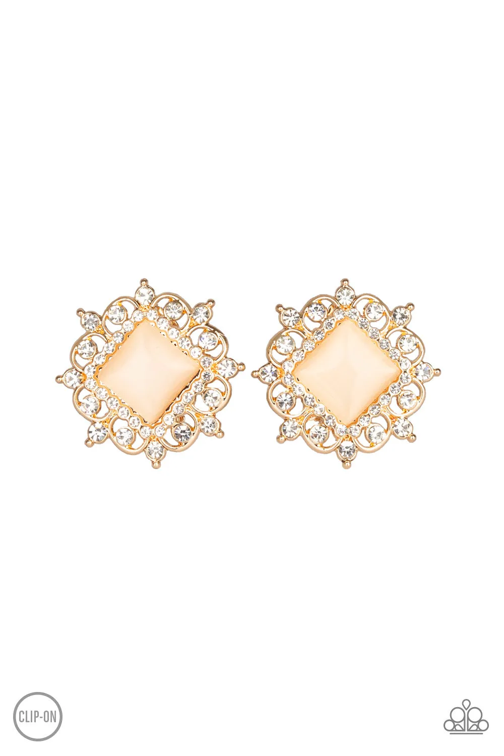 Earrings Get Rich Quick - Gold Clip On Q3