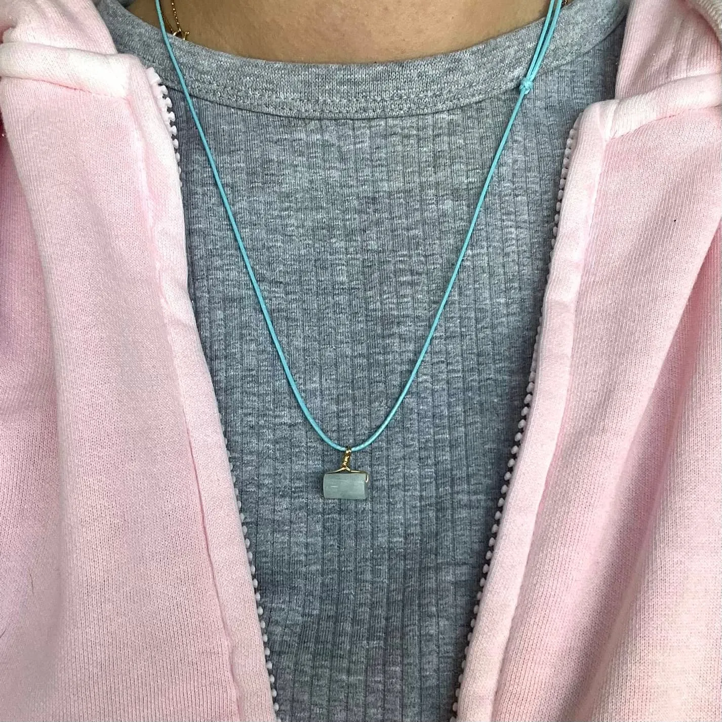 Eternity Pendant - Aquamarine