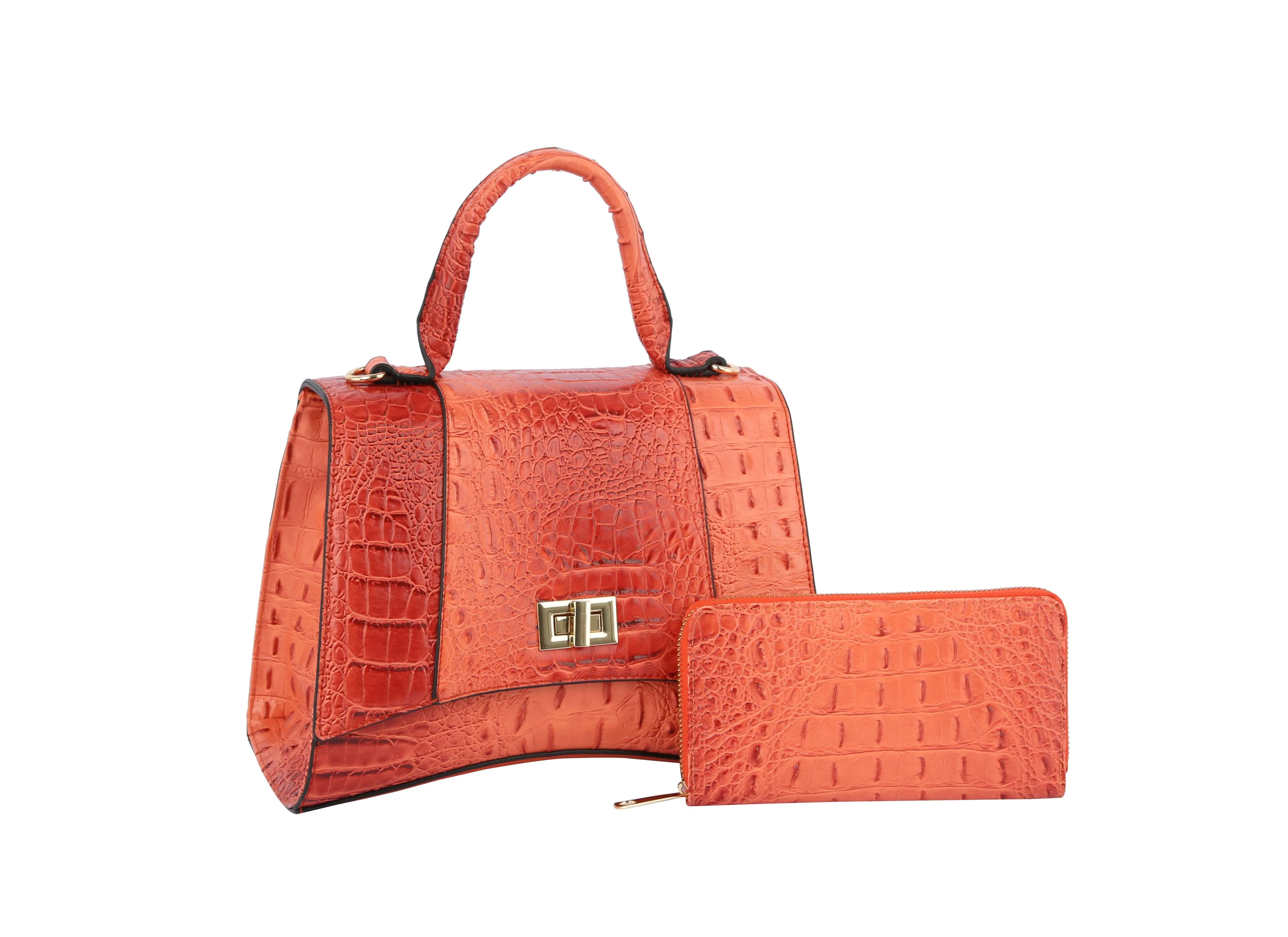 Fashion Crocodile Unique Satchel with Wallet