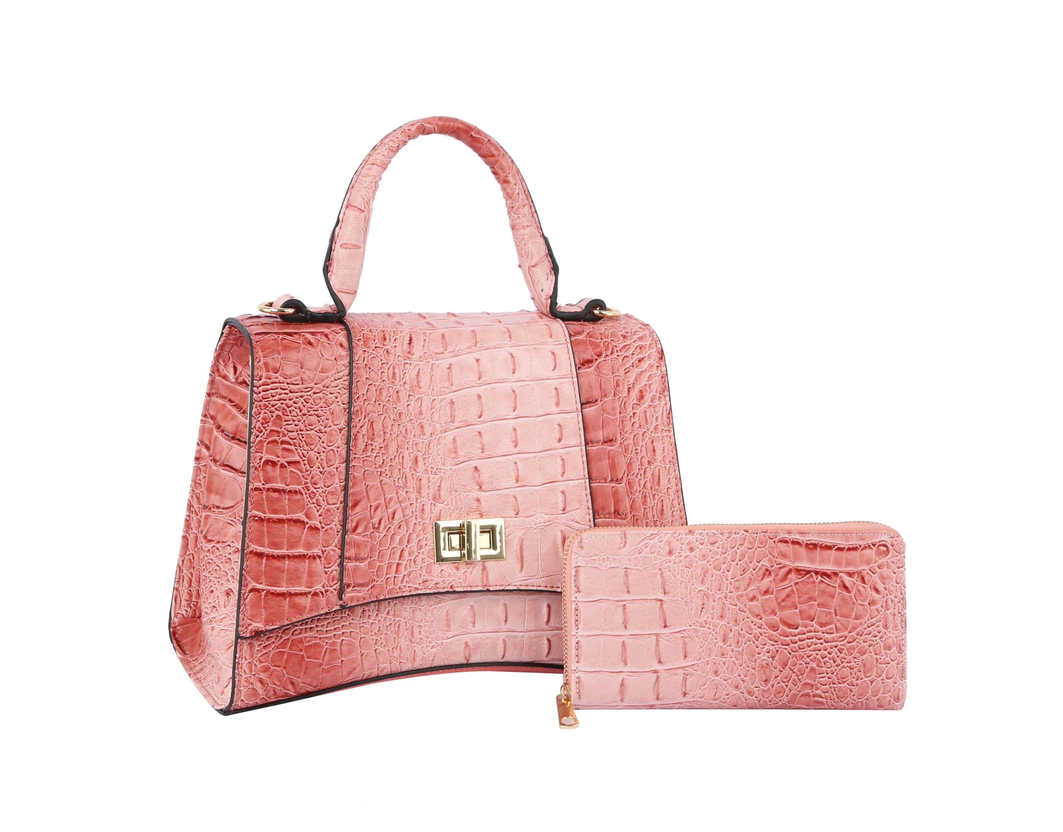 Fashion Crocodile Unique Satchel with Wallet