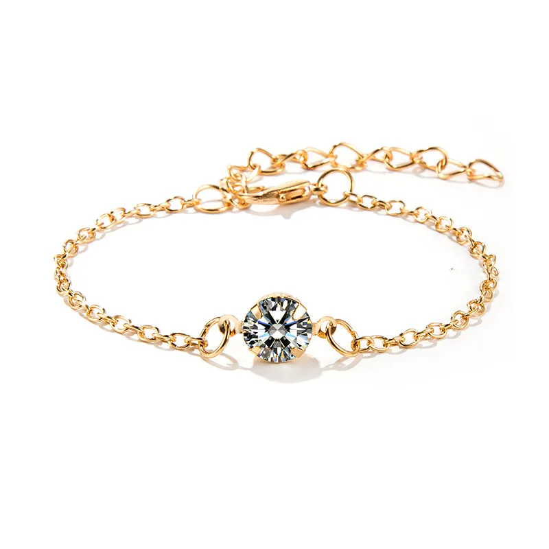 Fashionable Round Tree Of Life Diamond Inlaid Diamond Bracelet
