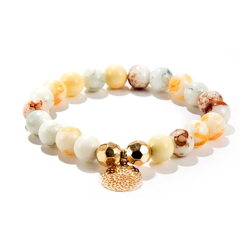 Fashionable Round Tree Of Life Diamond Inlaid Diamond Bracelet