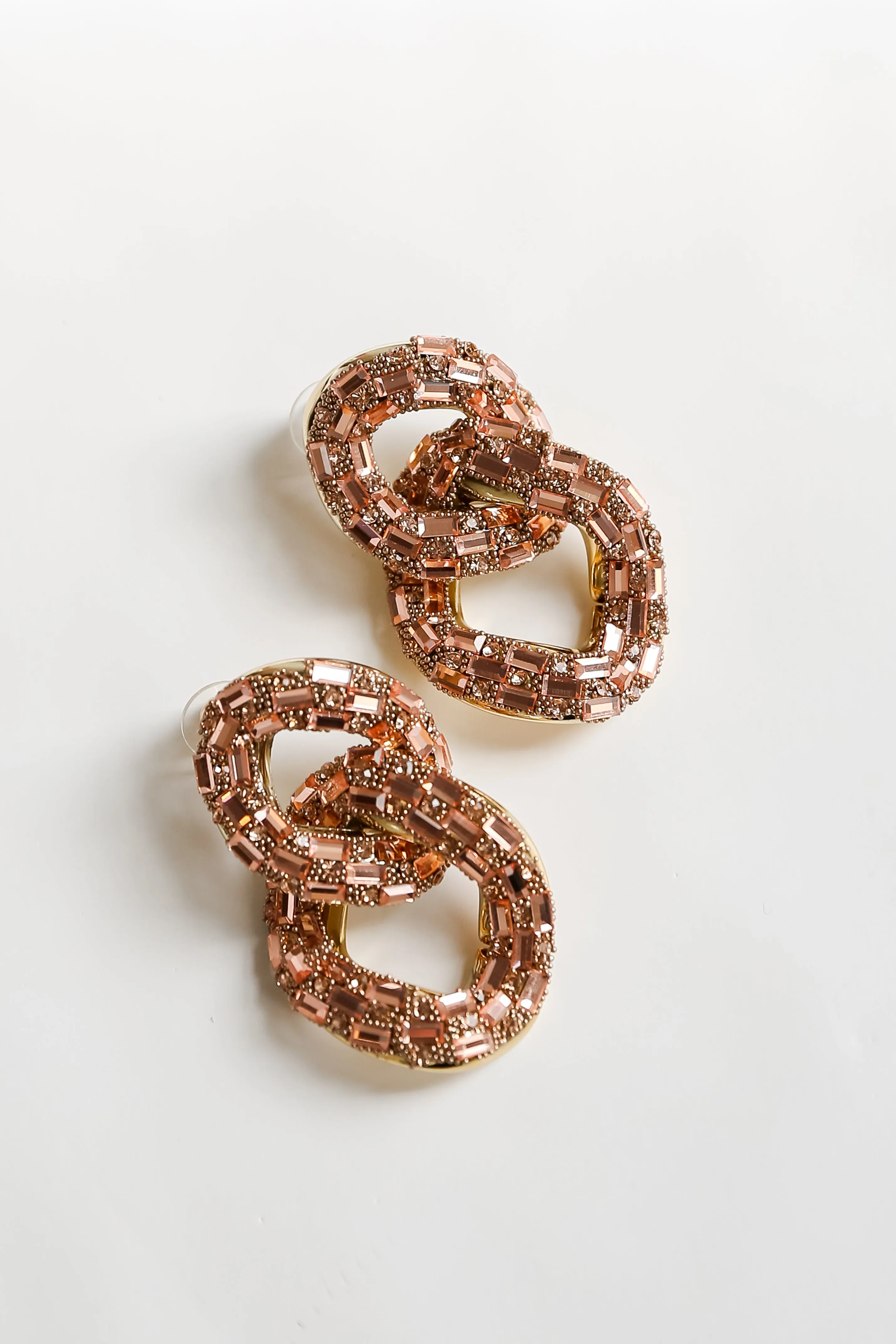 FINAL SALE - Gia Gemstone Chainlink Statement Earrings
