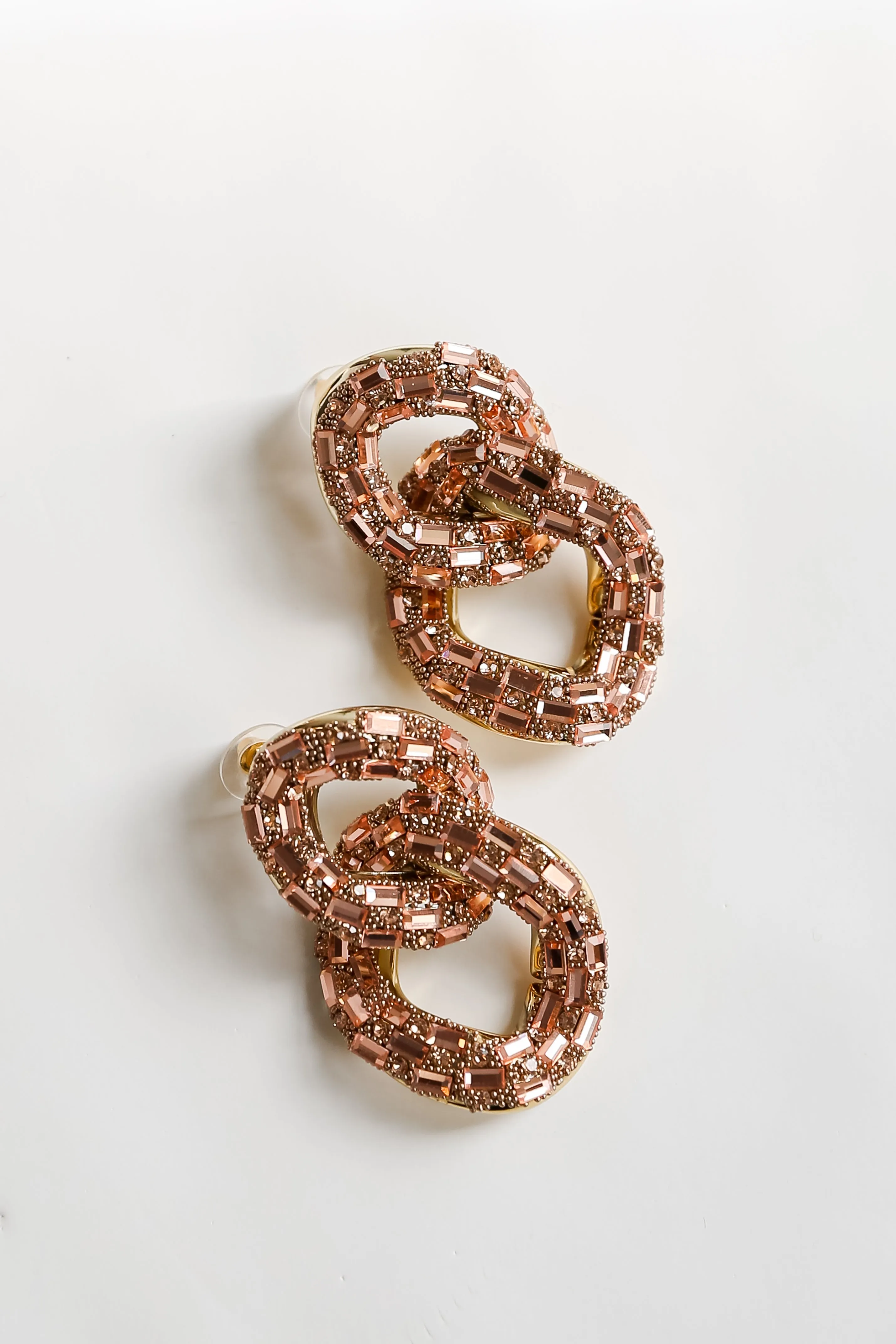 FINAL SALE - Gia Gemstone Chainlink Statement Earrings