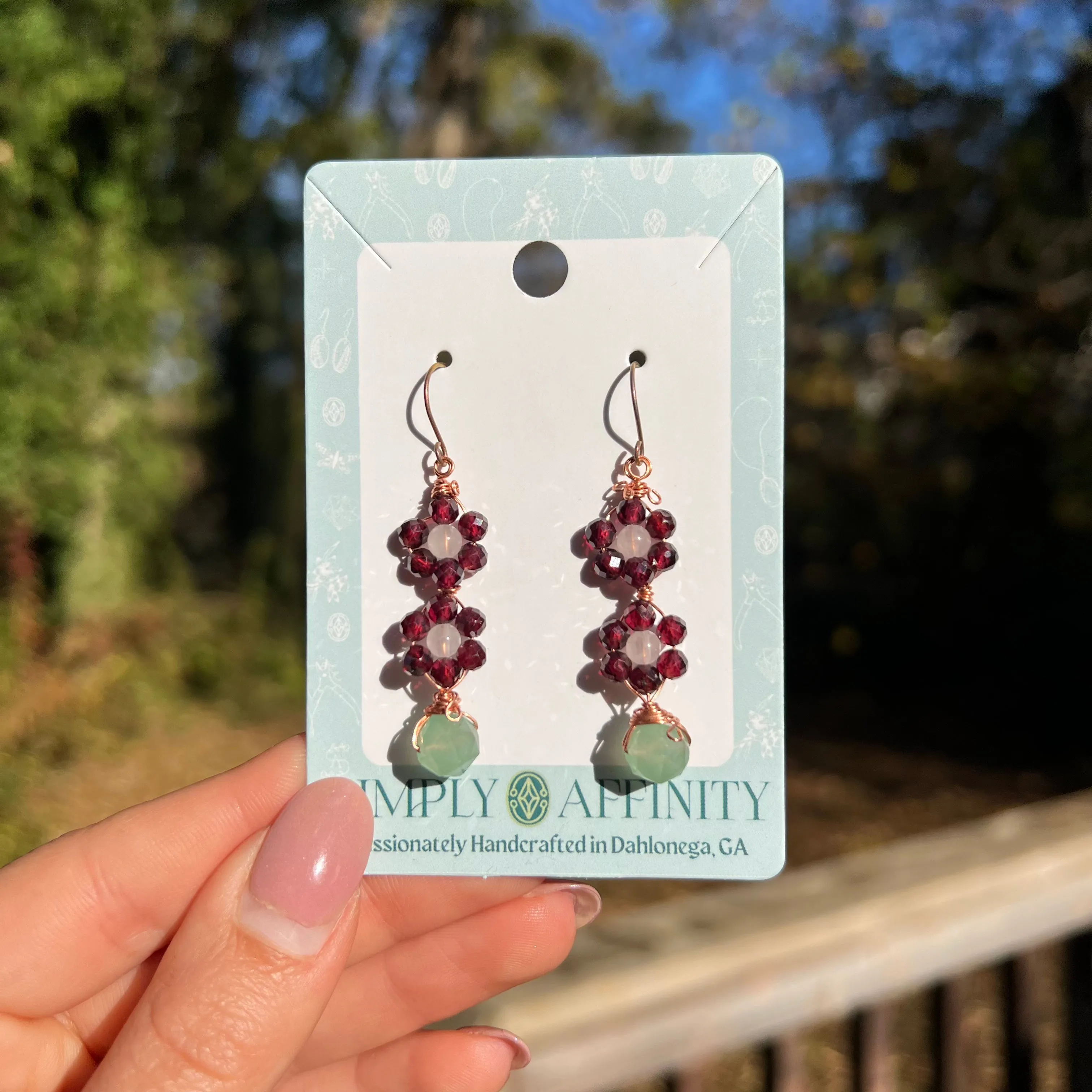Floral Gemstone Earrings