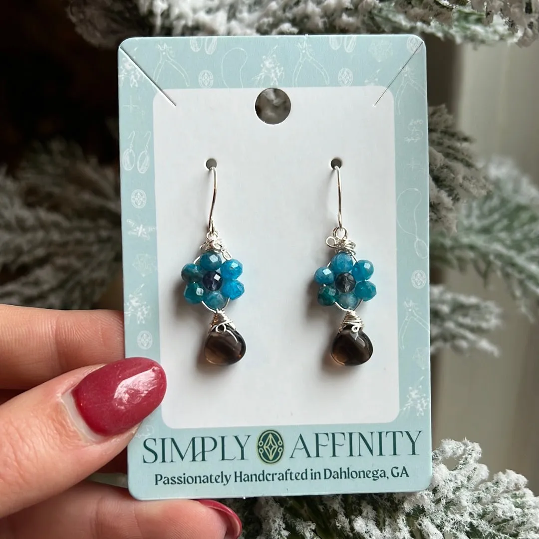 Floral Gemstone Earrings