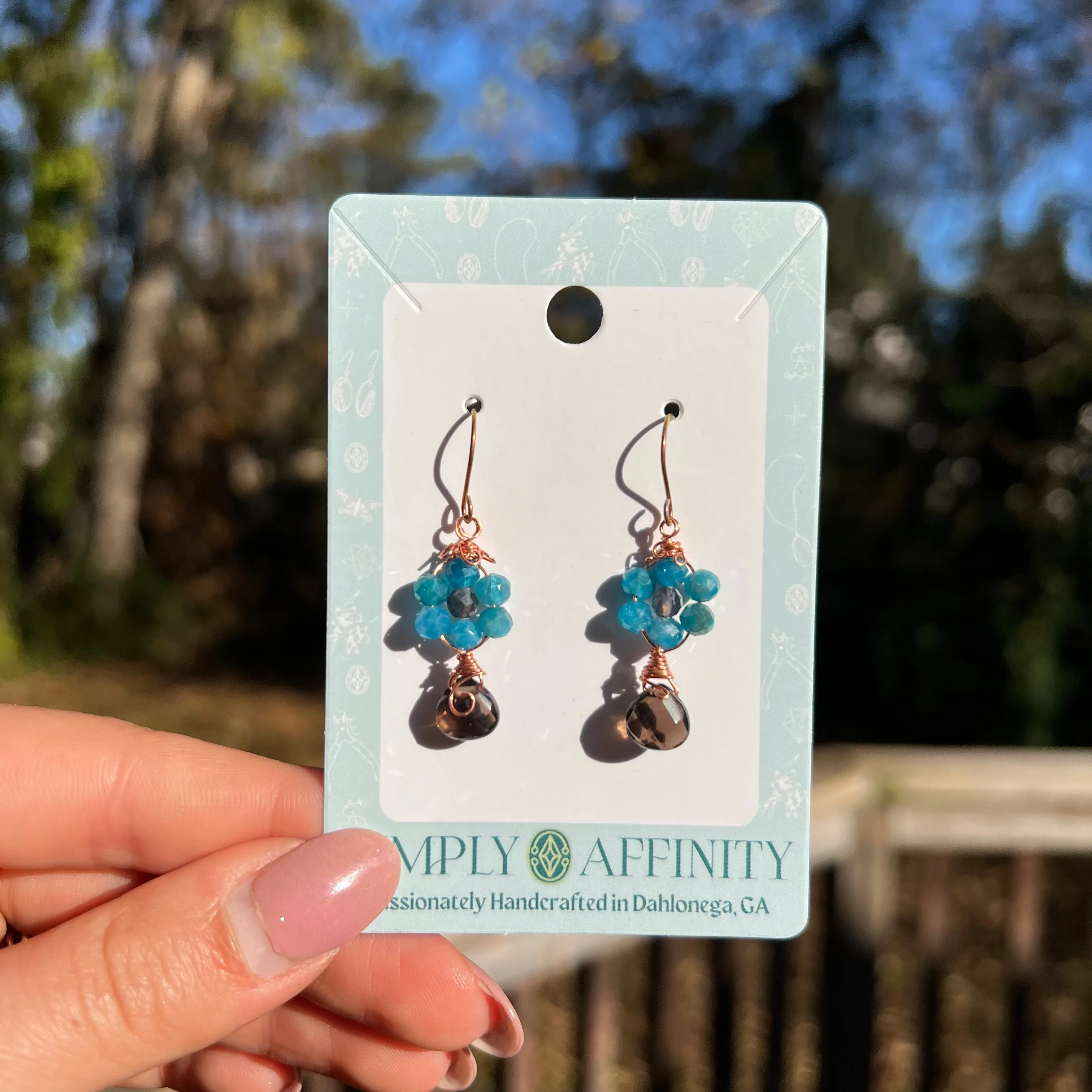 Floral Gemstone Earrings