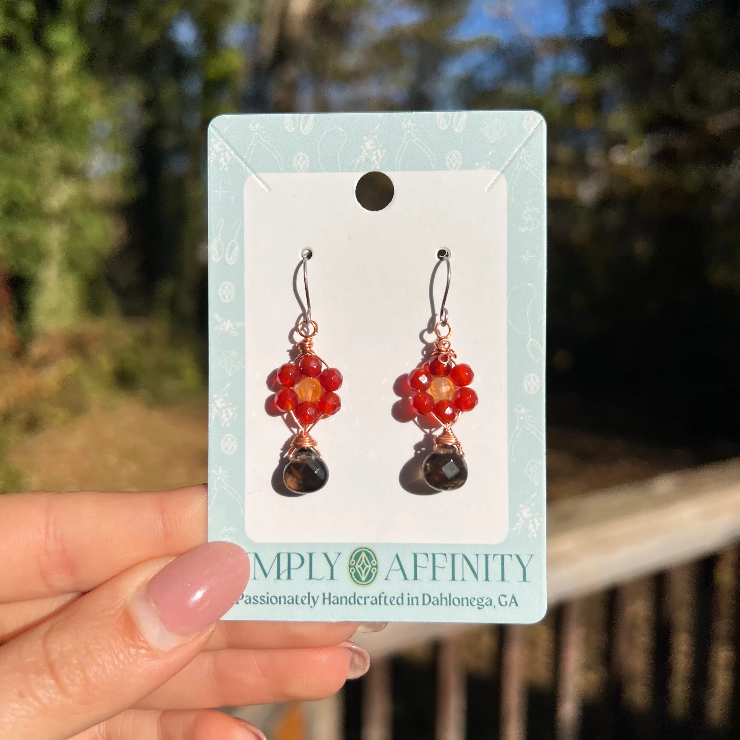 Floral Gemstone Earrings