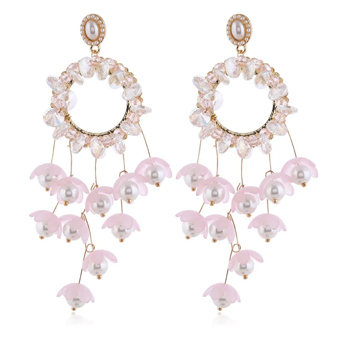 Flower Chandelier Earrings