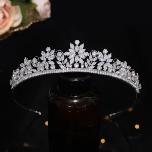 Flower Shape Bridal Tiara Crown
