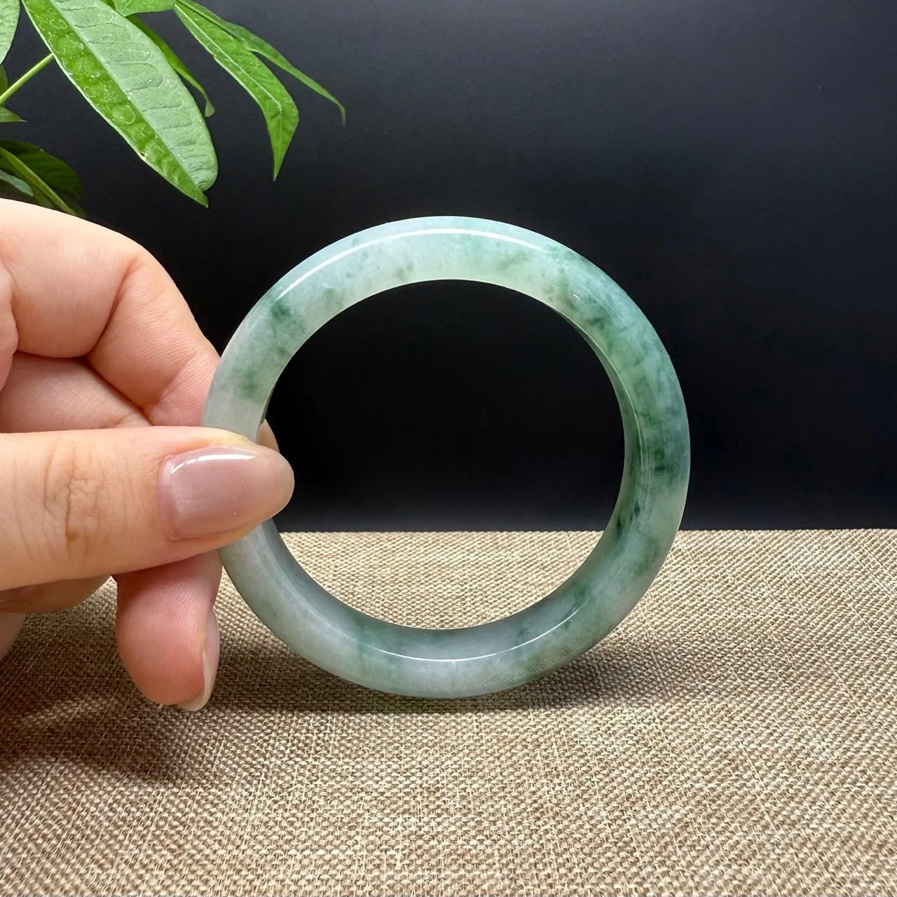 Genuine Burmese Green Jade Jadeite Bangle Bracelet ( 57mm )