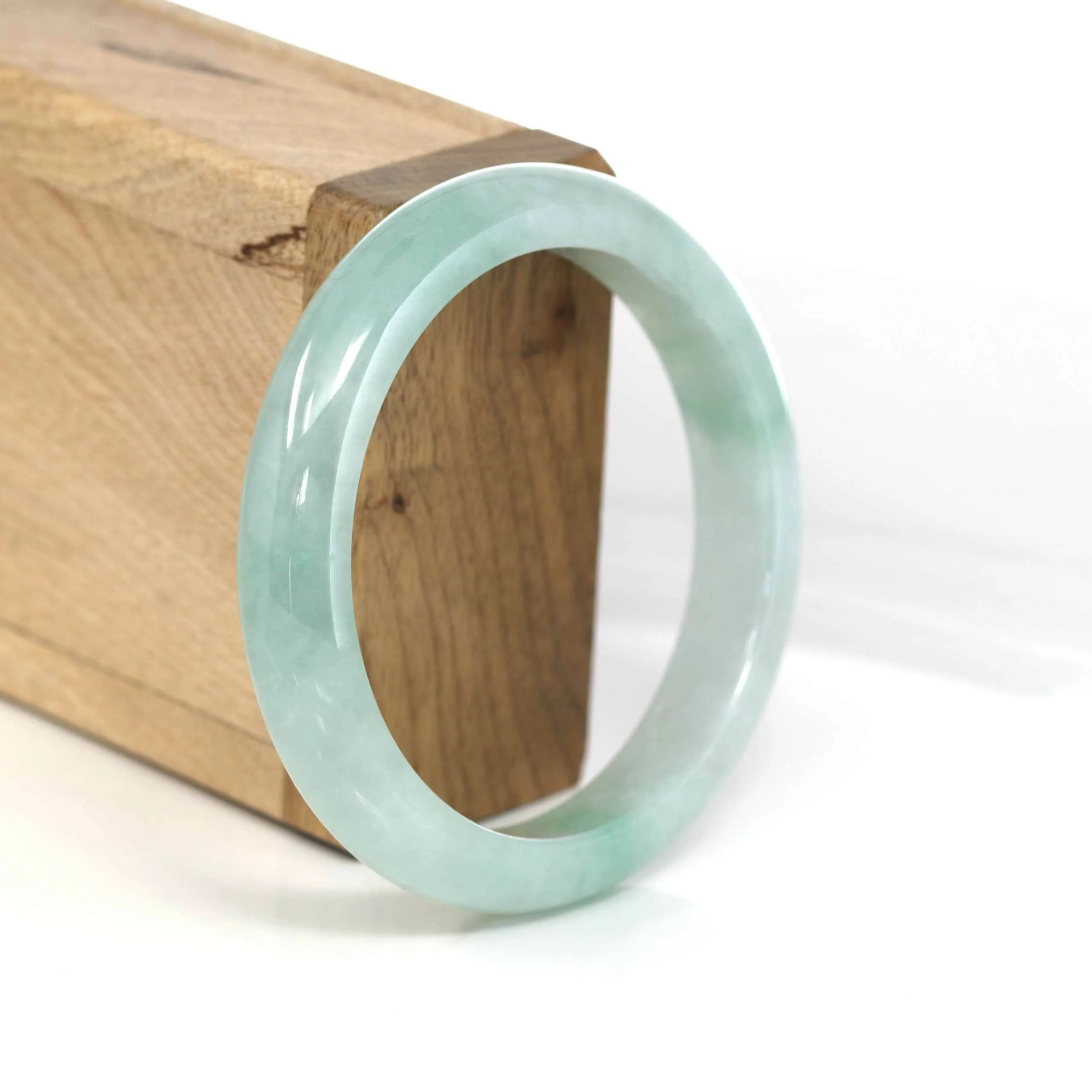 Genuine Burmese Green Jadeite Jade Bangle Bracelet (56.80 mm) #557