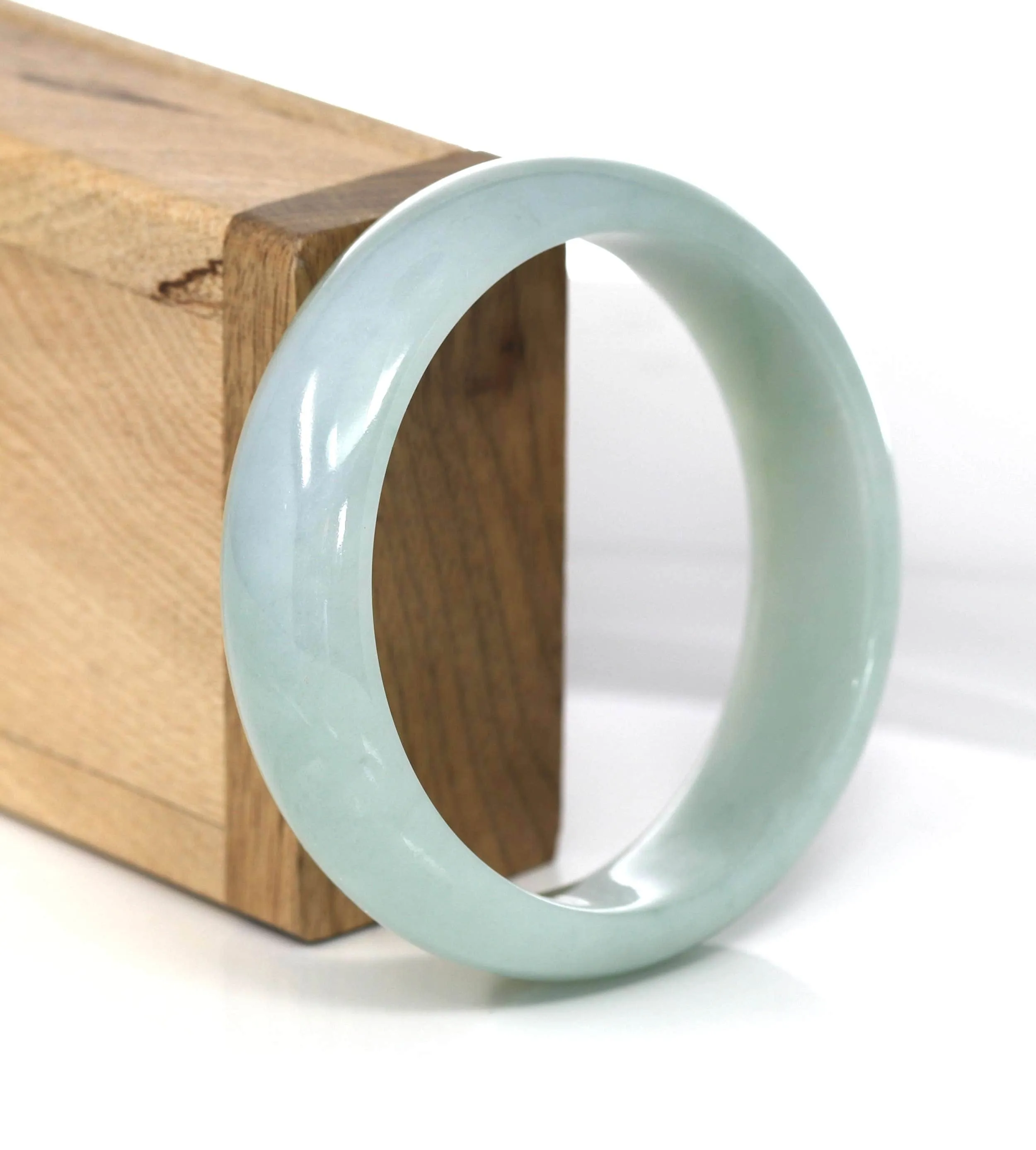 Genuine Burmese Green Jadeite Jade Bangle Bracelet (59.21 mm) #456