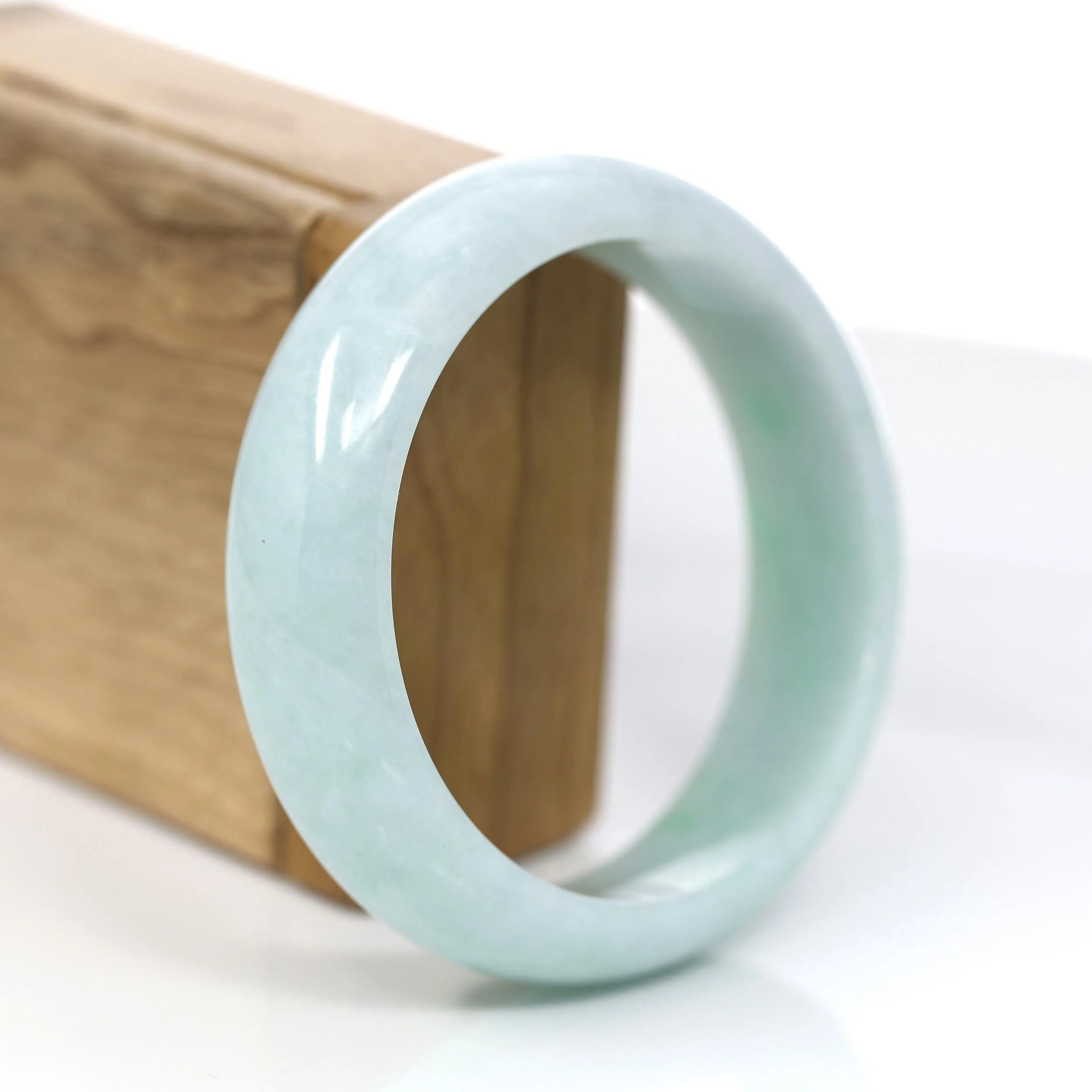 Genuine Burmese Green Jadeite Jade Bangle Bracelet (60.07mm) #381