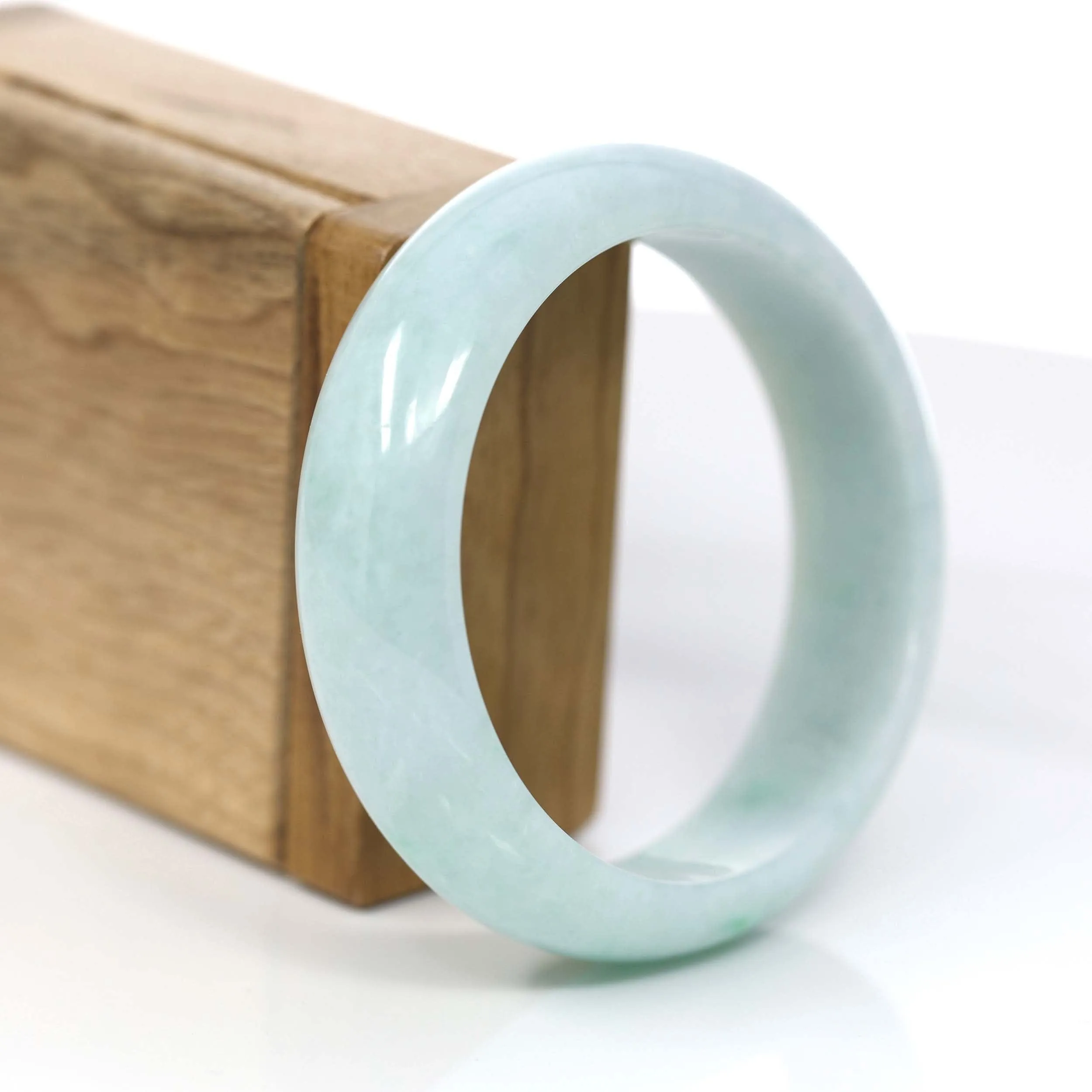 Genuine Burmese Green Jadeite Jade Bangle Bracelet (60.07mm) #381