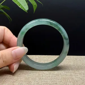 Genuine Burmese Icy Green Jade Jadeite Bangle Bracelet ( 55mm )