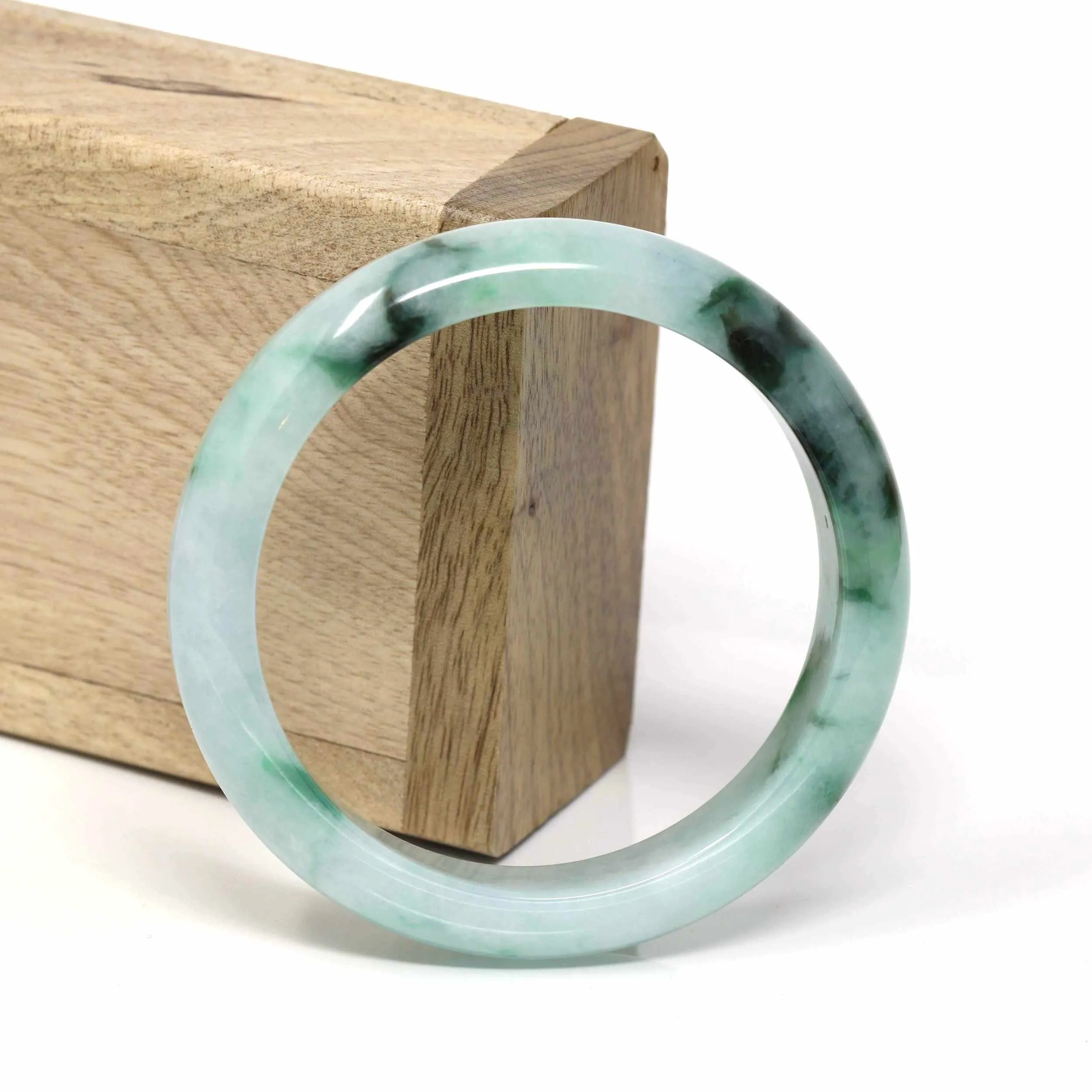 Genuine Burmese Jadeite Jade Bangle Bracelet (56.2 mm) #33