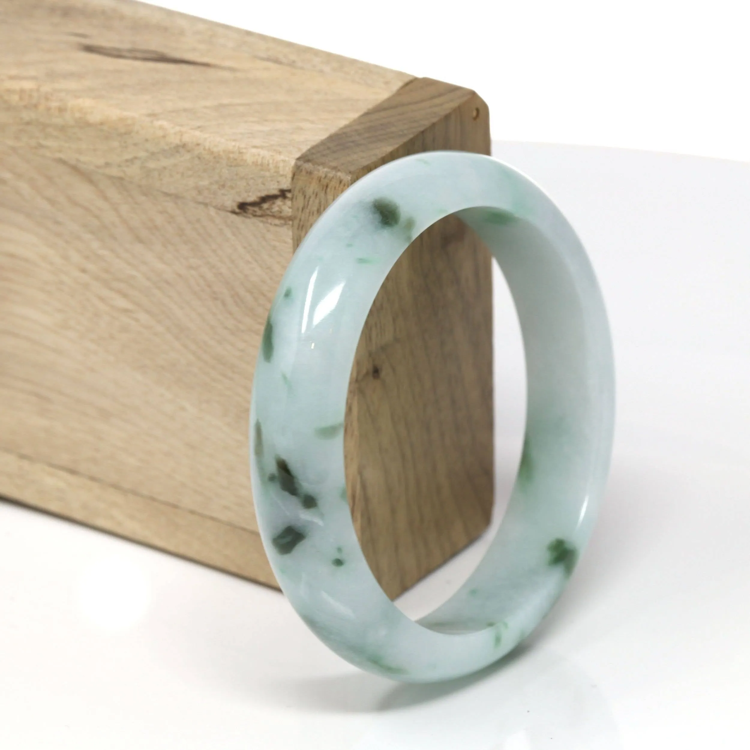 Genuine Burmese Jadeite Jade Bangle Bracelet (56.2 mm) #530
