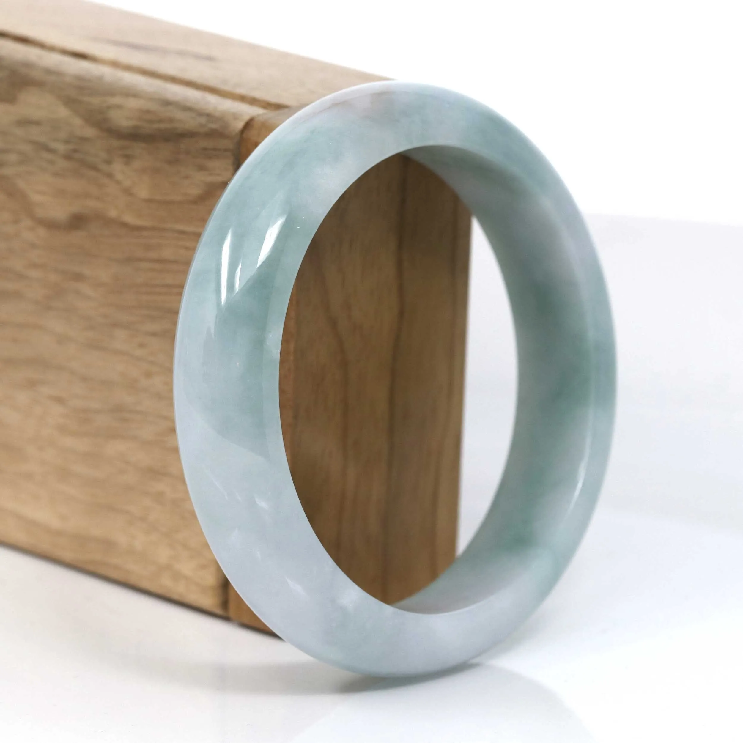 Genuine Burmese Jadeite Jade Bangle Bracelet (  58.28 mm )#950
